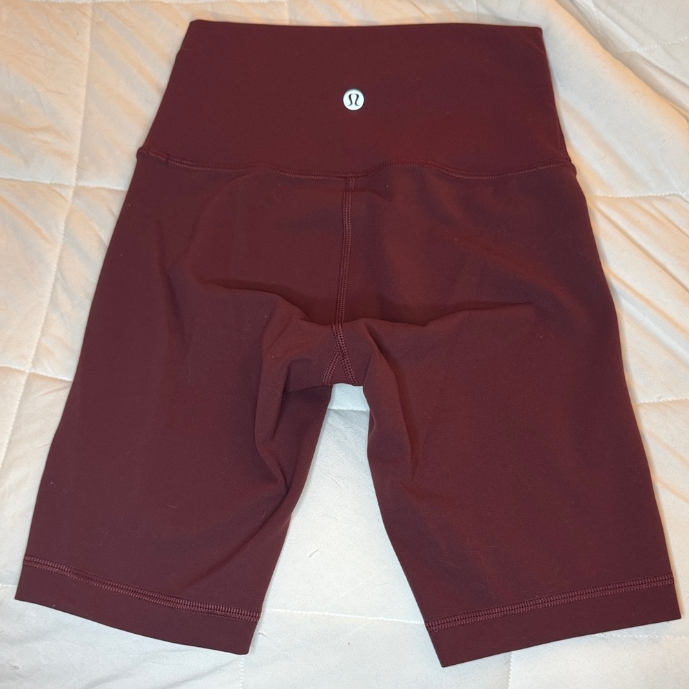 lululemon athletica Women's Deep Red Bike Shorts size 2